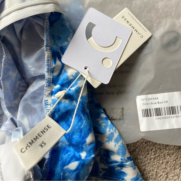 Blue Enchantress Floral Halter Open Back Long Dress - Picture 6 of 10